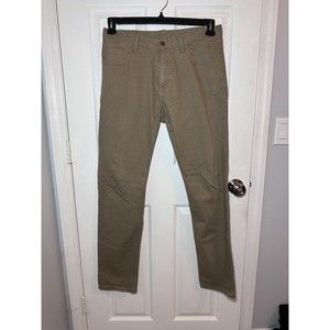 Dearborn Denim Jeans Mens 34 Tan Khaki Straight Stretch Cotton Pants Chicago